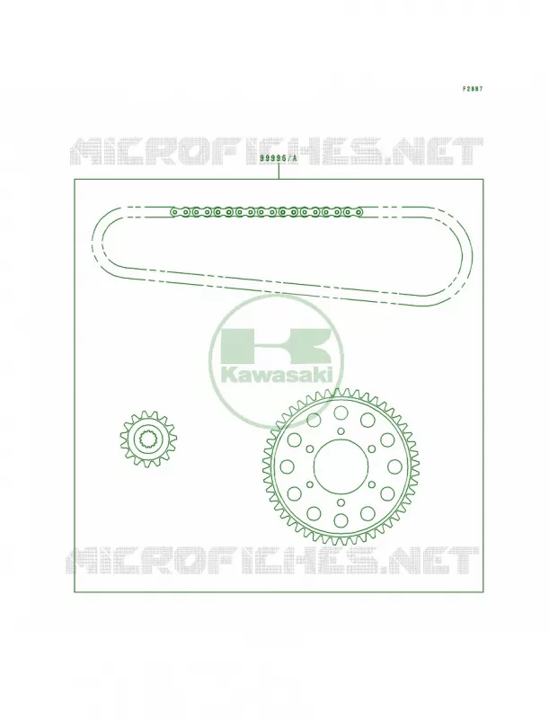 Chain Kit Kawasaki MOTOS 900 1994 Ninja ZX-9R  ZX900-B1