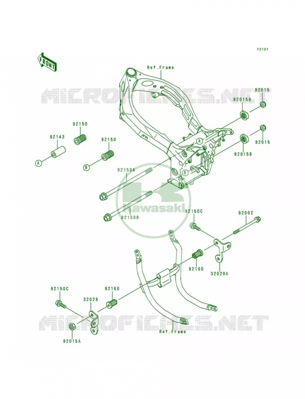 Frame Fittings Kawasaki MOTOS 900 1994 Ninja ZX-9R  ZX900-B1