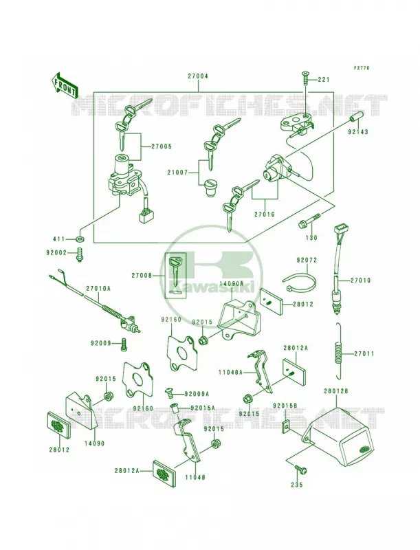Ignition SwitchLocksReflectors Kawasaki MOTOS 900 1994 Ninja ZX-9R  ZX900-B1
