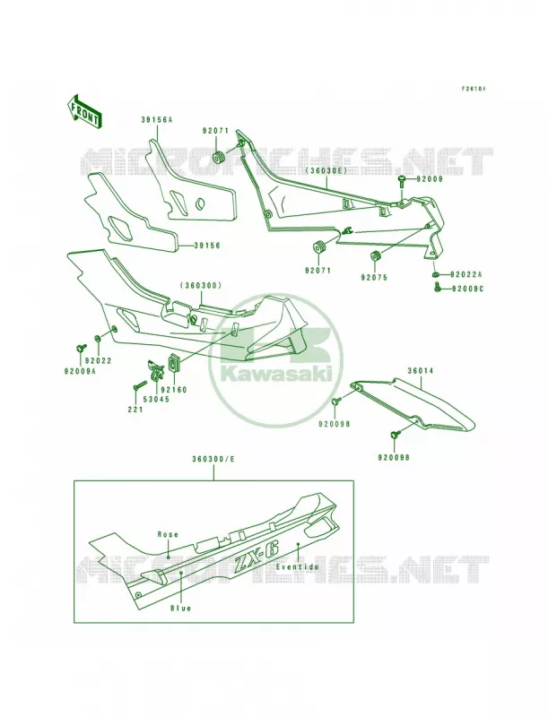 Side CoverChain CaseZX600-D4 Kawasaki MOTOS 600 1993 Ninja ZX-6  ZX600-D4