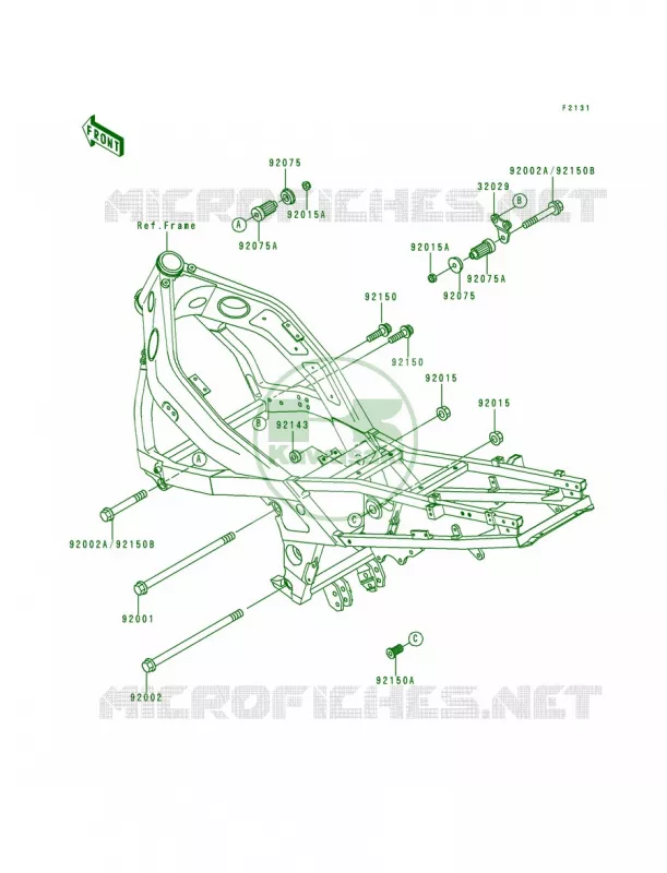 Frame Fittings Kawasaki MOTOS 600 1993 Ninja ZX-6  ZX600-E1