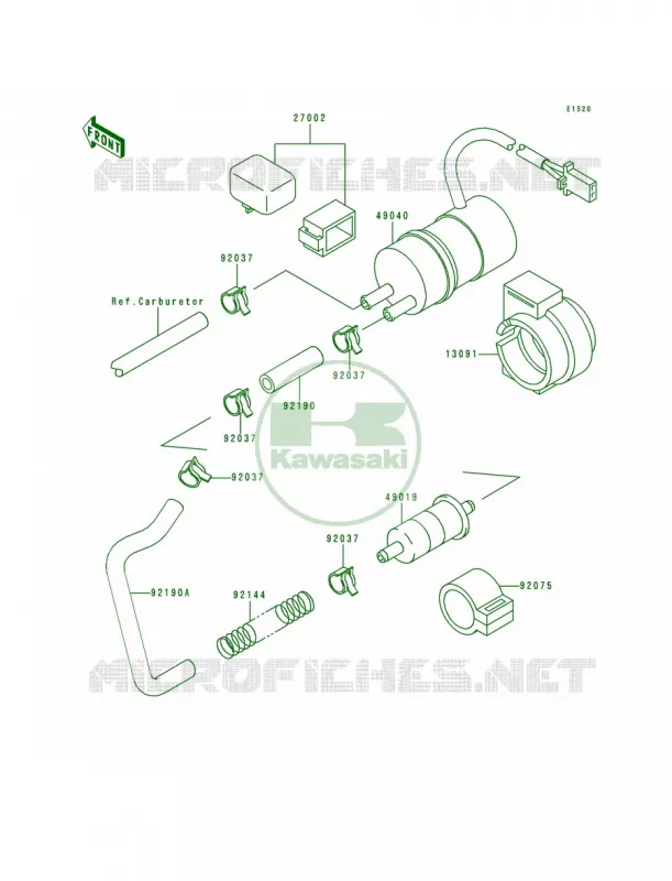 Fuel Pump Kawasaki MOTOS 600 1993 Ninja ZX-6  ZX600-E1