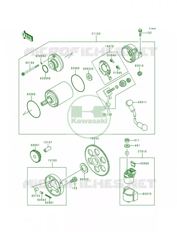 Starter Motor Kawasaki MOTOS 600 1993 Ninja ZX-6  ZX600-E1