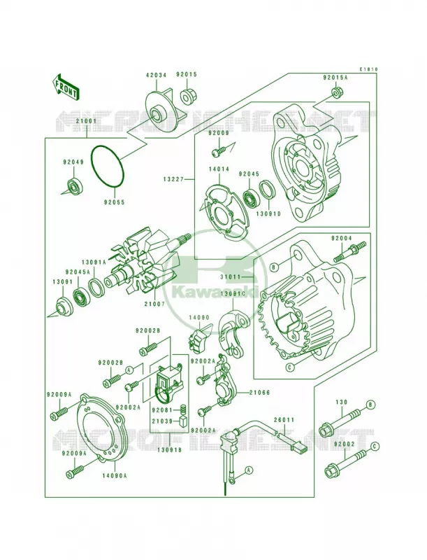 Generator Kawasaki MOTOS 750 1993 Ninja ZX-7  ZX750-L1