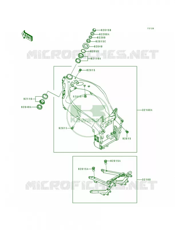 Frame Kawasaki MOTOS 750 1993 Ninja ZX-7R  ZX750-M1