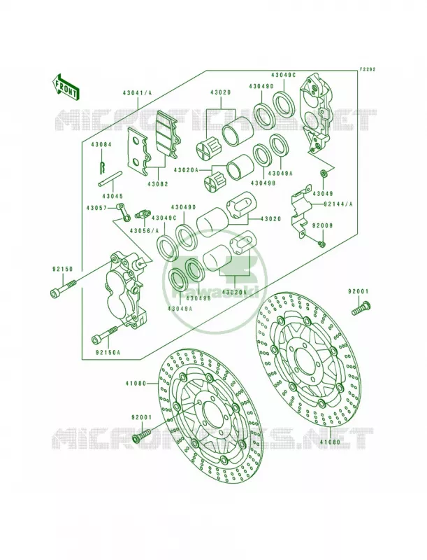 Front Brake Kawasaki MOTOS 750 1993 Ninja ZX-7R  ZX750-M1