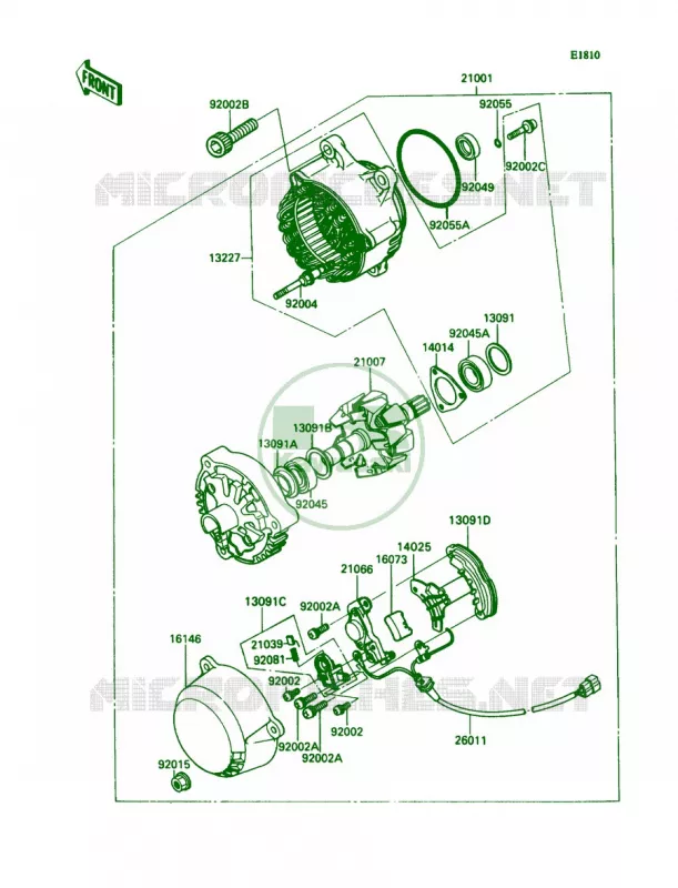 Generator Kawasaki MOTOS 1100 1992 Ninja ZX-11  ZX1100-C3