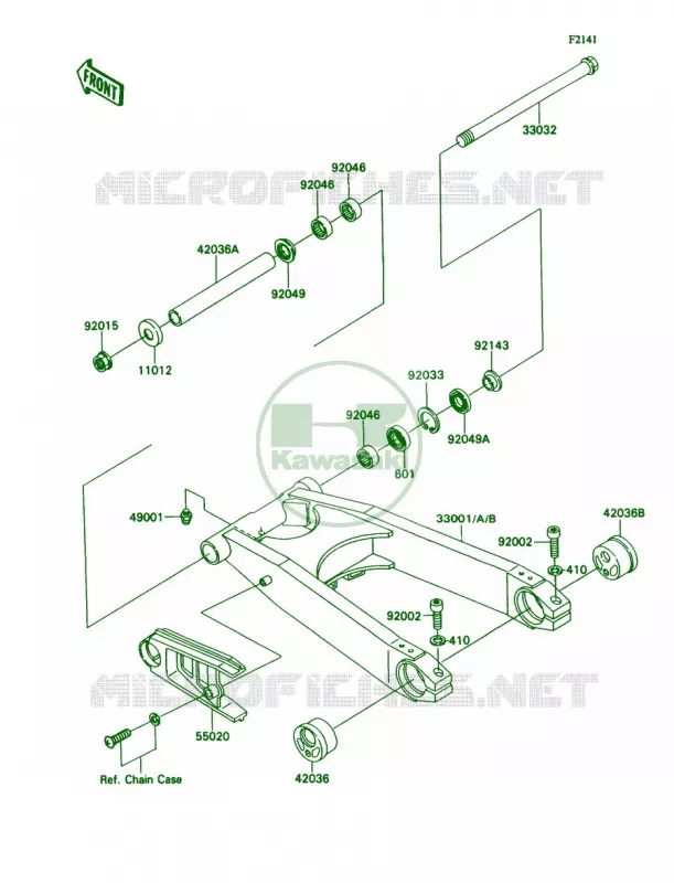 Swing Arm Kawasaki MOTOS 1100 1992 Ninja ZX-11  ZX1100-C3