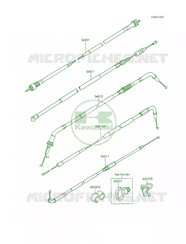 Cables Kawasaki MOTOS 600 1992 Ninja 600R  ZX600-C5