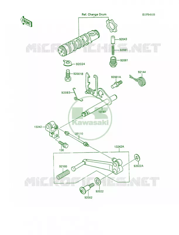 Gear Change Mechanism Kawasaki MOTOS 600 1992 Ninja 600R  ZX600-C5