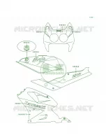DecalGreenWhiteBlue pour Kawasaki Ninja ZX-7