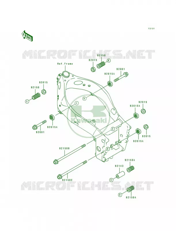 Frame Fitting Kawasaki MOTOS 750 1992 Ninja ZX-7  ZX750-J2