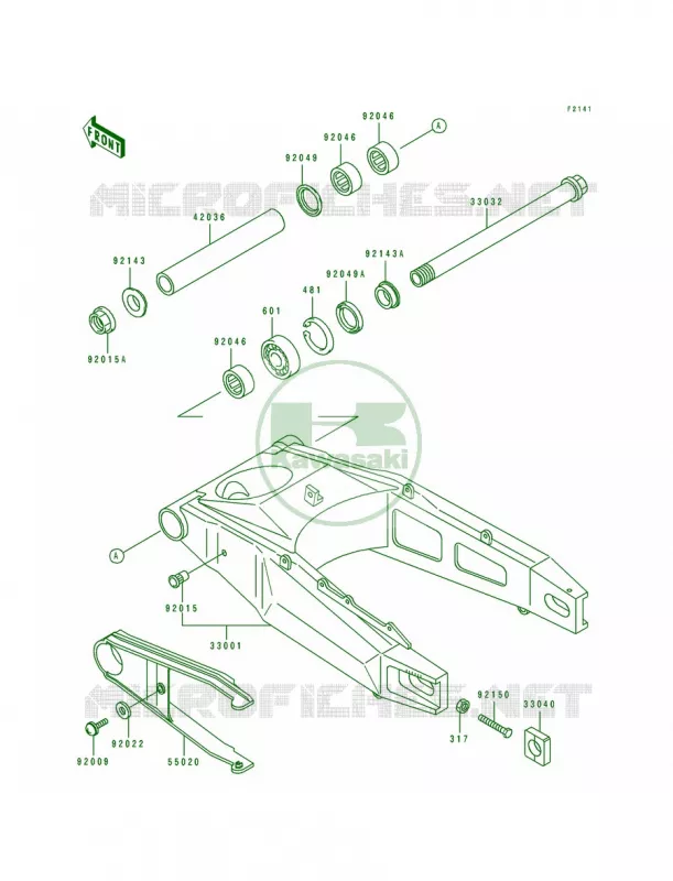 Swing Arm Kawasaki MOTOS 750 1992 Ninja ZX-7R  ZX750-K2