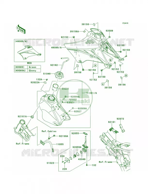 Fuel Tank Kawasaki MOTOS 110 2013 KLX110  KLX110CDF