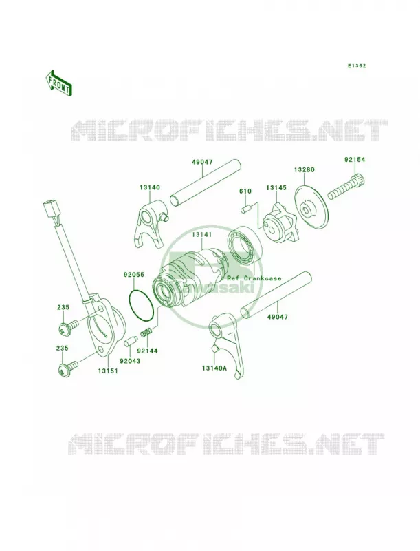 Gear Change DrumShift Forks Kawasaki MOTOS 110 2013 KLX110  KLX110CDF