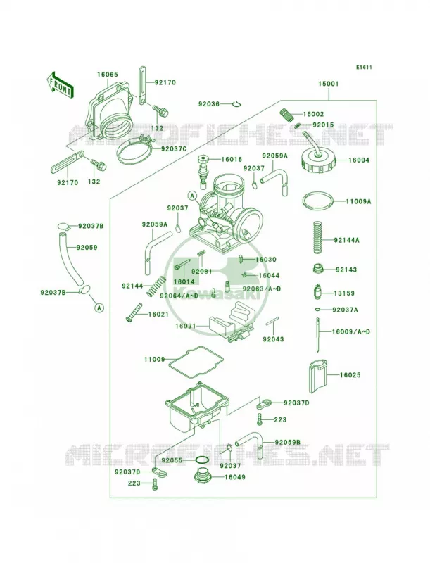 Carburetor Kawasaki MOTOS 200 2001 KDX200  KDX200-H7