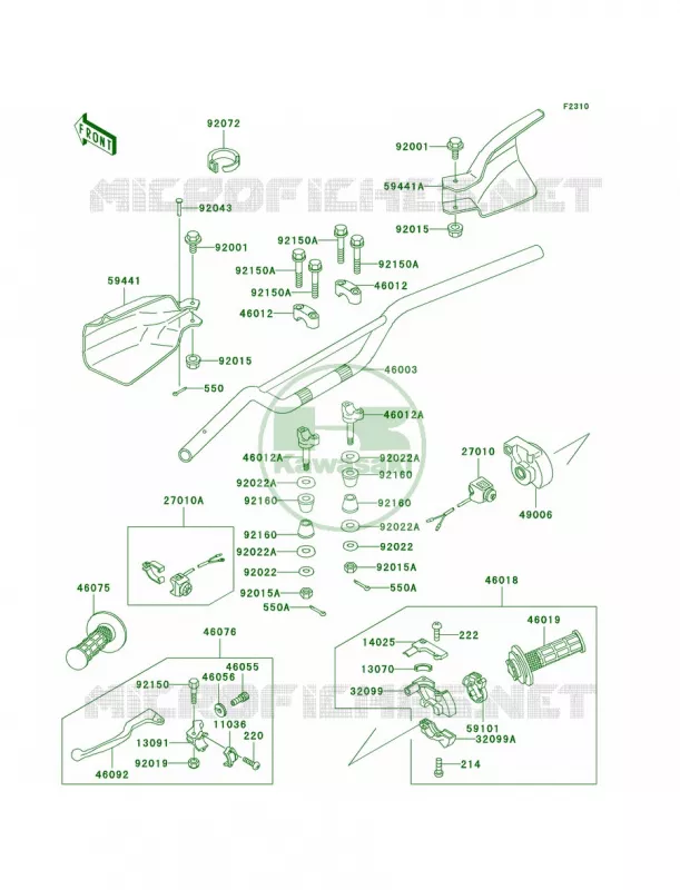 Handlebar Kawasaki MOTOS 200 2001 KDX200  KDX200-H7