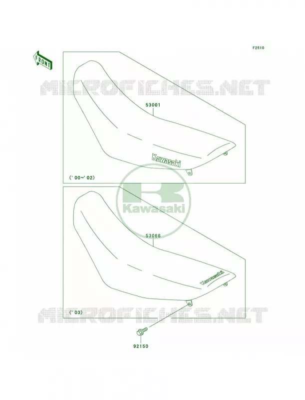 Seat Kawasaki MOTOS 200 2001 KDX200  KDX200-H7