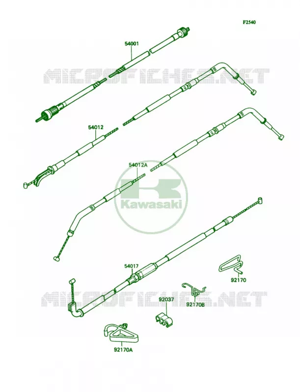 Cable Kawasaki MOTOS 1100 1991 Ninja ZX-11  ZX1100-C2