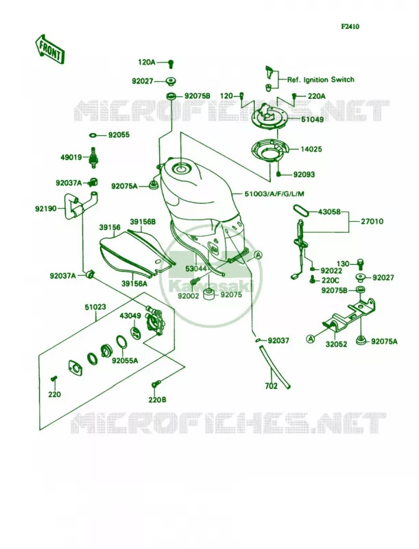 Fuel Tank Kawasaki MOTOS 1100 1991 Ninja ZX-11  ZX1100-C2