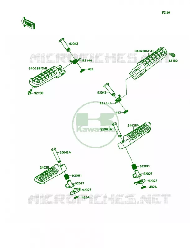 Step Kawasaki MOTOS 1100 1991 Ninja ZX-11  ZX1100-C2
