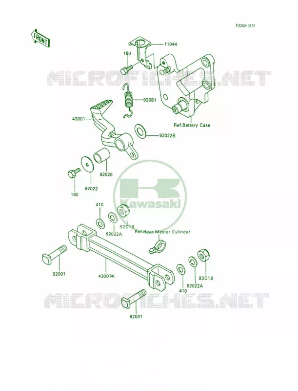 Brake PedalTorque Link Kawasaki MOTOS 600 1991 Ninja 600R  ZX600-C4