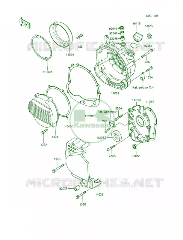 Engine Covers Kawasaki MOTOS 600 1991 Ninja 600R  ZX600-C4