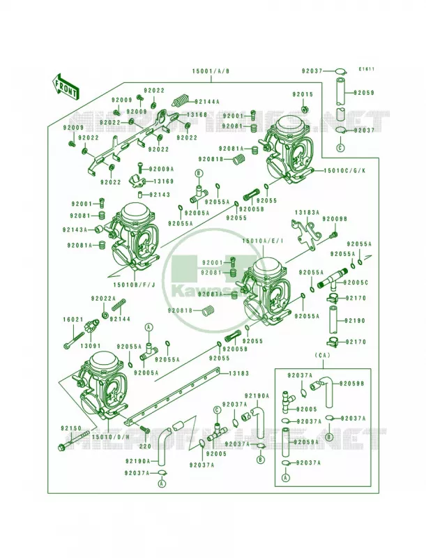 Carburetor Kawasaki MOTOS 600 1991 Ninja ZX-6  ZX600-D2