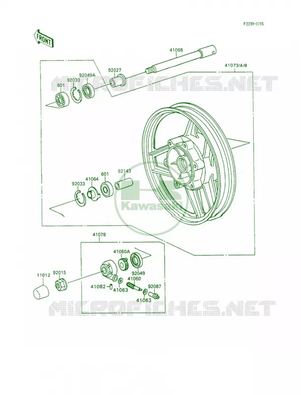 Front Wheel Kawasaki MOTOS 600 1990 Ninja 600R  ZX600-C3