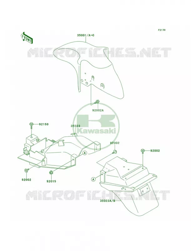 Fender Kawasaki MOTOS 600 1990 Ninja ZX-6  ZX600-D1