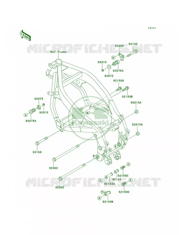 Frame Fitting Kawasaki MOTOS 600 1990 Ninja ZX-6  ZX600-D1