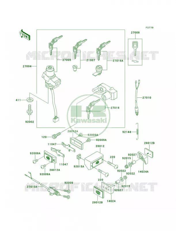 Ignition Switch Kawasaki MOTOS 600 1990 Ninja ZX-6  ZX600-D1