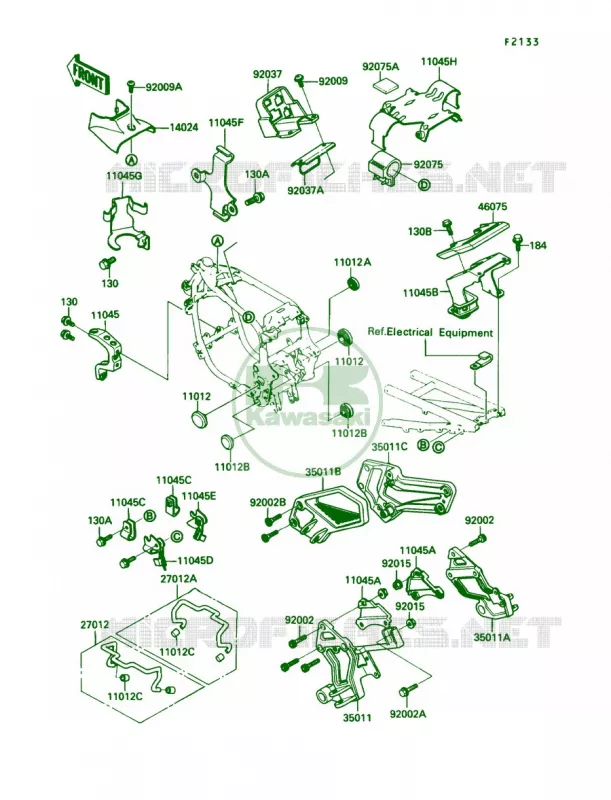 Electro Bracket Kawasaki MOTOS 750 1990 Ninja 750R  ZX750-F4