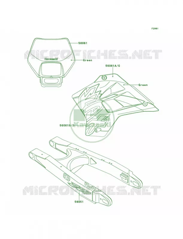 DecalsKDX220-A4 Kawasaki MOTOS 220 2001 KDX220R  KDX220-A8