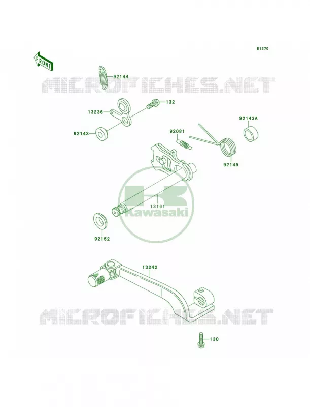 Gear Change Mechanism Kawasaki MOTOS 220 2001 KDX220R  KDX220-A8