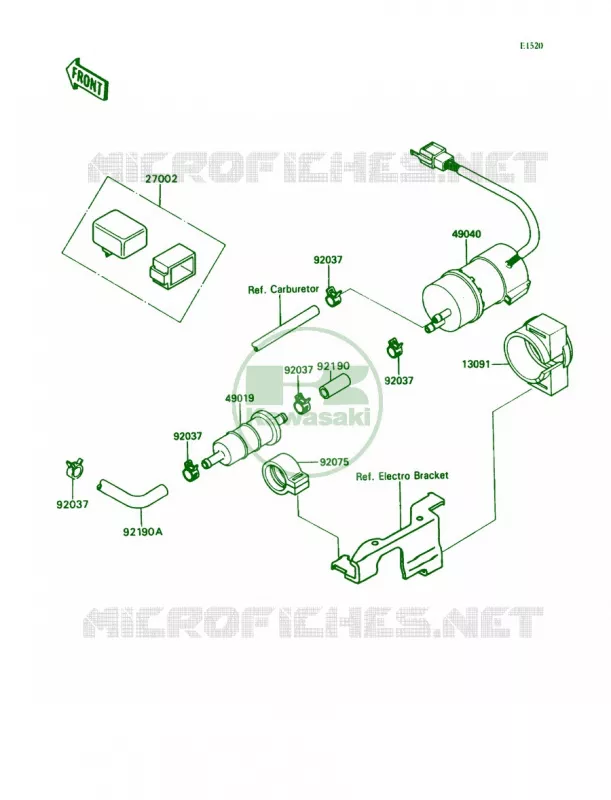 Fuel Pump Kawasaki MOTOS 750 1990 Ninja ZX-7  ZX750-H2