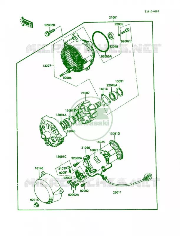 Generator Kawasaki MOTOS 1000 1989 Ninja ZX-10  ZX1000-B2