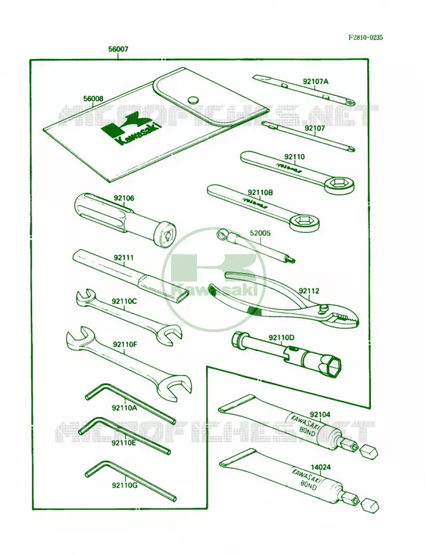 Owner's Tools Kawasaki MOTOS 750 1989 Ninja 750R  ZX750-F3