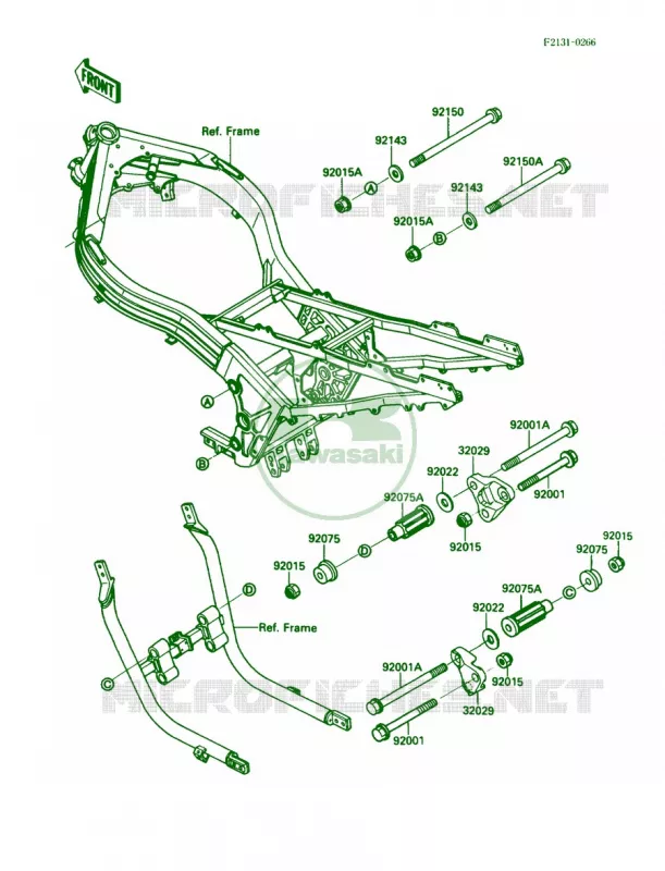Frame Fittings Kawasaki MOTOS 1000 1988 Ninja ZX-10  ZX1000-B1