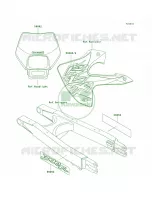 DecalsKLX300 A6 pour Kawasaki KLX300R