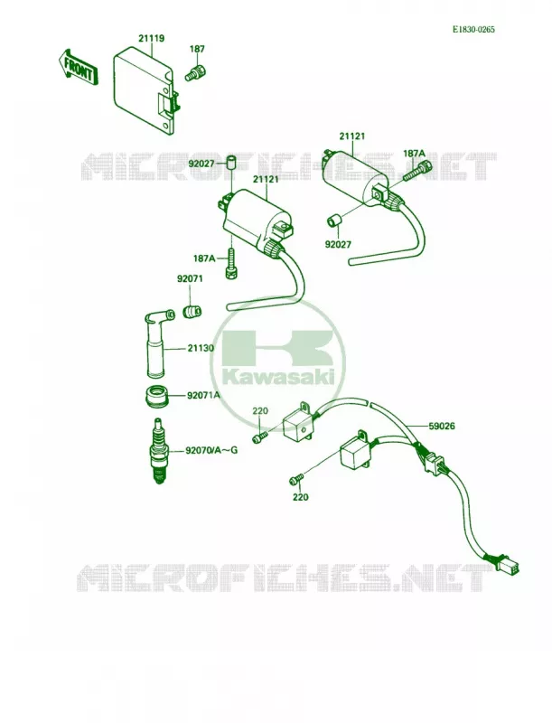 Ignition System Kawasaki MOTOS 500 1987 EX500  EX500-A1