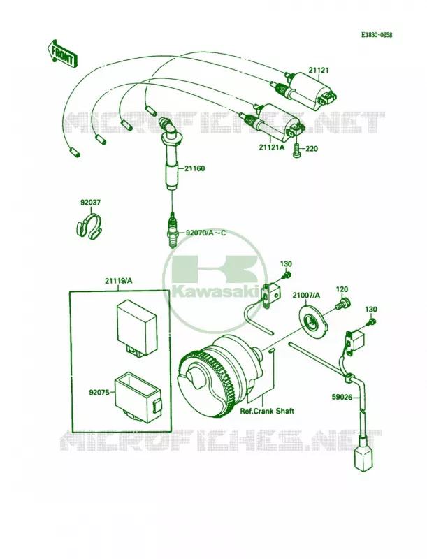 Ignition System Kawasaki MOTOS 750 1987 Ninja 750R  ZX750-F1