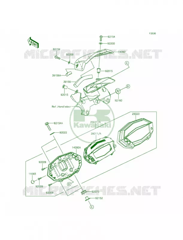 Meters Kawasaki MOTOS 1000 2015 Z1000 ABS  ZR1000GFF