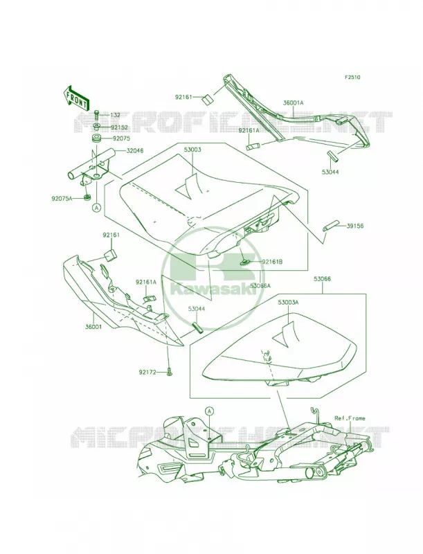 Seat Kawasaki MOTOS 650 2015 Ninja 650 ABS  EX650FFF