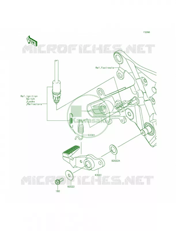 Brake PedalTorque Link Kawasaki MOTOS 650 2015 Ninja 650  EX650EFF