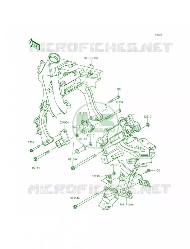 Engine Mount Kawasaki MOTOS 650 2015 Ninja 650  EX650EFF