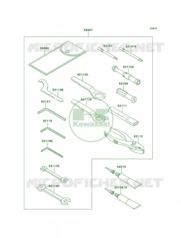 Owner's Tools Kawasaki MOTOS 650 2013 Versys  KLE650CDF