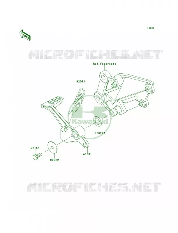 Brake PedalTorque Link Kawasaki MOTOS 300 2014 Ninja 300 ABS  EX300BEF