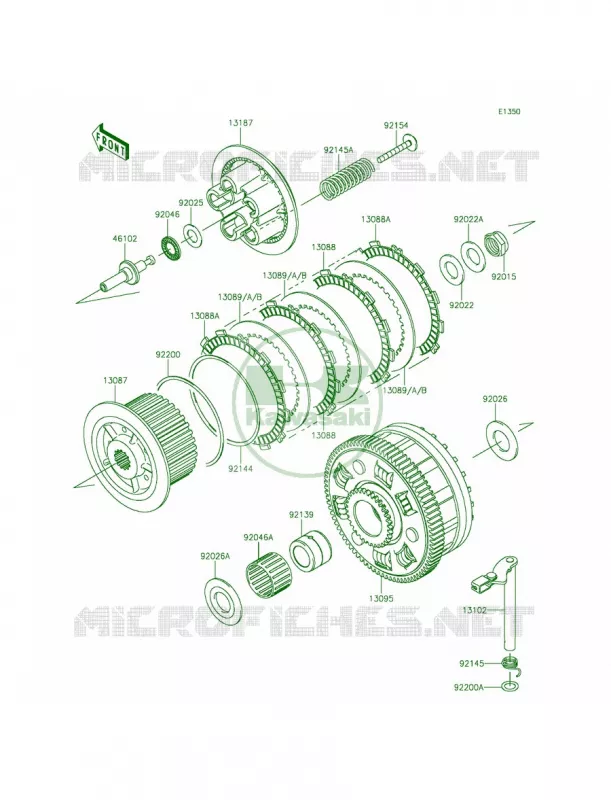 Clutch Kawasaki MOTOS 1000 2014 Ninja 1000 ABS  ZX1000MEF