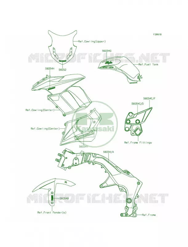 DecalsRedCNGreenCAUSMFF Kawasaki MOTOS 1000 2014 Ninja 1000 ABS  ZX1000MEF